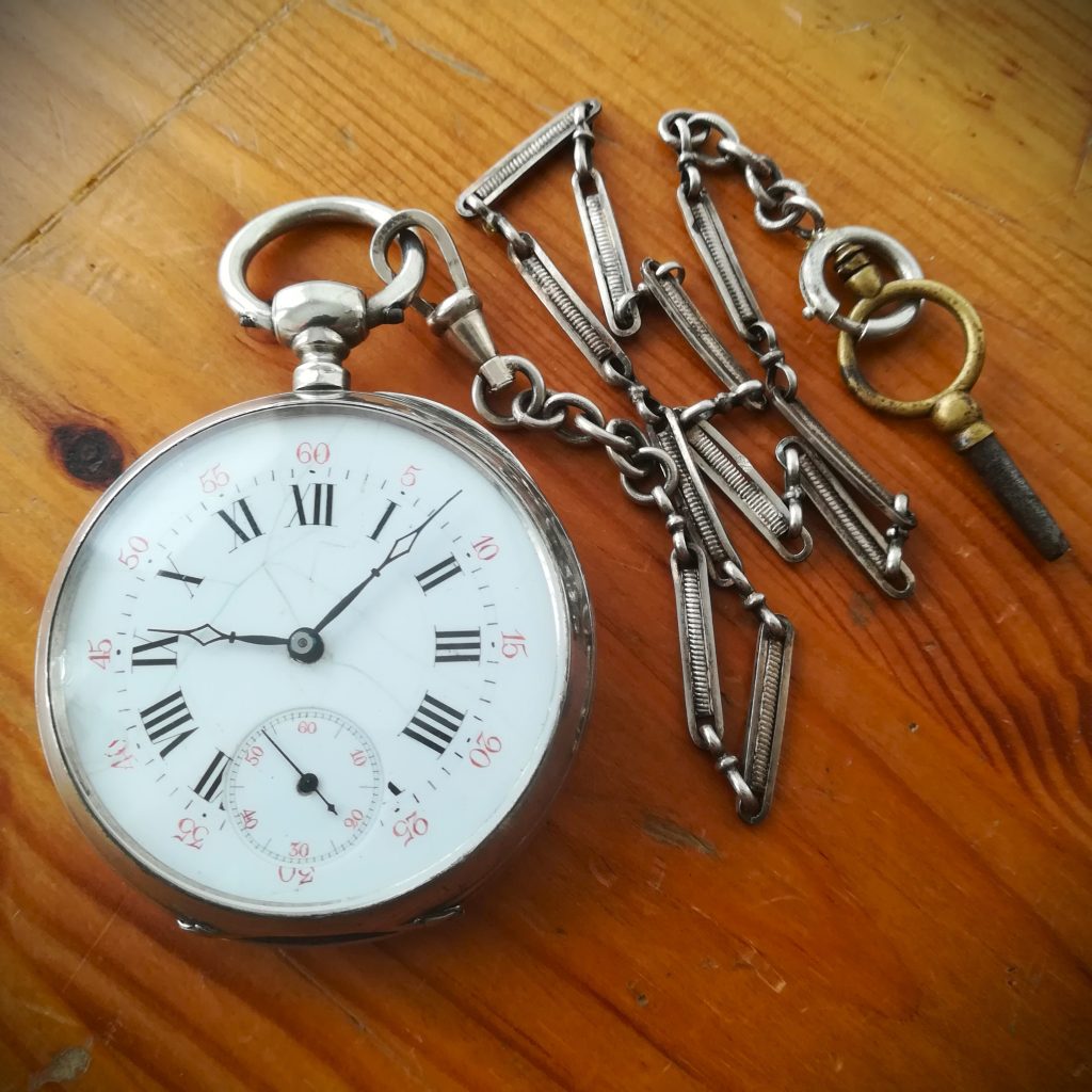 Antique silver pocket watch